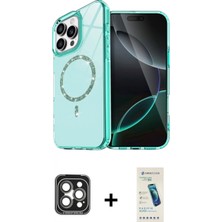 Pileli Store Pilelistore™ iPhone 15 Pro Max Kılıf Kıvılcım Form Prime - Şeffaf Pasifik Cam Ekran Koruyucu + Pvd Metal Kamera Lens - Gı