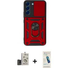 Pileli Store Pilelistore™ Galaxy S24 Kılıf Ahenk Klasik - Şeffaf Pasifik Cam Ekran Koruyucu + Bilvis Titan Kamera Lens - Gd