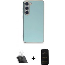 Marsilyan™- Galaxy S23 Plus Kılıf Yankı Serisi - Siyah 6d Antistatik Mat Seramik Hayalet Nano Ekran Koruyucu + Şeffaf Kamera Lens Koruma Cam