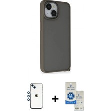 Pileli Store Pilelistore™ iPhone 14 Kılıf Atlas Form - Şeffaf Royal Nano Ekran Koruyucu + Shine Kamera Lens - Mı
