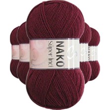 Ata Store 5 Adet Süper Inci El Örgü Ipi 100 gr Bordo 999