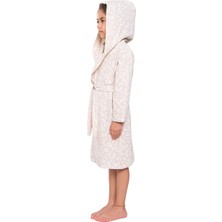Sun Lestoff Jakarlı Çocuk Bornozu Kahverengi 2-4 Yaş
