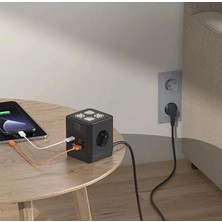 Colezium Akım Korumalı 3’lü Priz Gece Lambalı 25W 2xusb 2xtype-C Çıkış Yüksek Gerilim Koruma Priz Çoğaltıcı