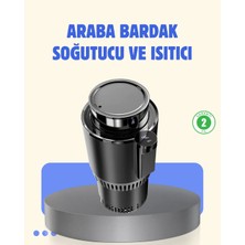 sbodurhome Araç Içi Akıllı Bardaklık Isıtıcı Soğutucu Dijital Ekranlı