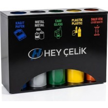 5li Sıfır Atık Kutusu Geri Dönüşüm Ünitesi (GD-506)– Metal Atık Ayrıştırma Sistemi | Hey Çelik