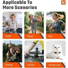Colezium F2 2k 1080P Parmak Kamera 130° Geniş Açı IPS Ekranlı 25G Mini Taşınabilir Cep Kamerası Siyah