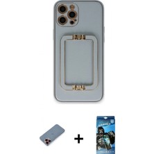 Pileli Store Pilelistore™ iPhone 12 Pro Max Kılıf Kozmos Minimal Prime - Siyah 34D Izgaralı Cam + Metal Kamera Lens Koruma Cam - Kı