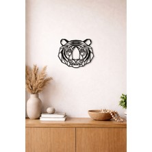 Bel&Co Home Kaplan Figürlü Duvar Dekoru 32X30 cm Siyah Mdf Lazer Kesim Modern Salon Ofis Duvar Süsü