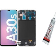 SDT Samsung A30S,A307 Incell  Ekran Dokunmatik Çıtalı (Siyah) B7000 Yapıştırıcı