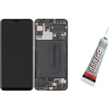 SDT Samsung A30S,A307 OLED  Ekran Dokunmatik Çıtalı (Siyah) B7000 Yapıştırıcı