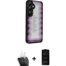 Marsilyan™- Galaxy S24 Plus Kılıf Odak Klasik Serisi - Siyah 6d Antistatik Mat Seramik Hayalet Nano Ekran Koruyucu + Kamera Lens Koruma Cam - Sf