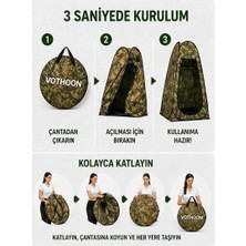 Colezium Otomatik Kabin Giyinme Çadırı 120X120X190 cm Üst Halandırma Yan Pencereli Duş &amp; Wc Çadırı