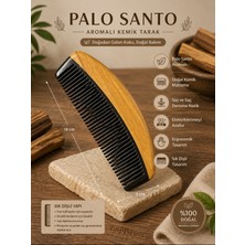 WoodBay Palo Santo Aromalı Kemik Tarak Sık Dişli 14X5 cm Doğal Kemik Saç Tarağı Antistatik