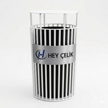 Park ve Bahçe Çöp Kovası (P&B-128) – Dayanıklı Dış Mekan Çöp Kutusu | Hey Çelik