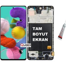 SDT Samsung A51,A515 Incell  Ekran Dokunmatik Çıtalı (Siyah) B7000 Yapıştırıcı