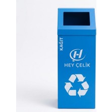 Tekli Sıfır Atık Geri Dönüşüm Kutusu (SAK-141) – Metal Atık Ayrıştırma Sistemi | Hey Çelik