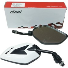 Motosiklet Modifiye Ayna H2769 (Beyaz) (Rialli)