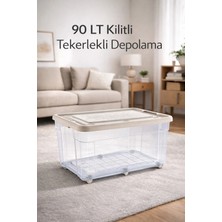 Loremp 90 Lt Tekerlekli 1 Adet Kilitli Saklama Düzenleme Depolama