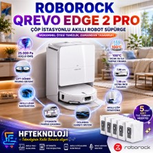 Roborock 25.000 Pa Emiş Gücü ,290 Dk Çalışma Süresi ile Qrevo Edge 2 Pro Çöp Istasyonlu Akıllı Robot Süpürge