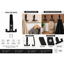 Premium Zamak Portmanto Askılık - Altın/krom/siyah Seçenekli
