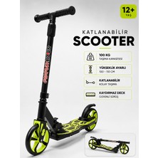 Yıldırım Oyuncak 2 Teker Çocuk Scooter 100 kg Taşıma Kapasiteli - Katlanabilir Yükseklik Ayarlı 100-110 cm Frenli 2 Teker Scooter 12+ Yaş