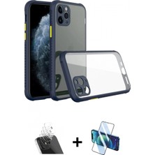 Pileli Store Pilelistore™ iPhone 11 Pro Max Kılıf Nova Asil Özel Seri - Siyah 3D Antistatik Seramik Nano Ekran Koruyucu + Kamera Lens Koruma Cam - Sf