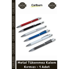 Carlburn Özel Üretim Promosyon Logolu Şık Kurumsal Hediye Tasarım Lüks Kalite Metal Tükenmez Kalem Kırmızı - 1 Adet
