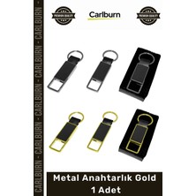 Carlburn Özel Üretim Kurumsal Logolu Promosyon Lüks Dayanıklı Şık Tasarım Hediyelik Metal Anahtarlık Gold