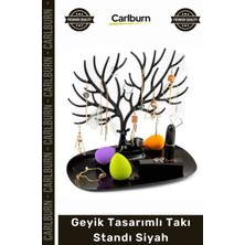 Carlburn #organzier Şık Zarif Mücevher Düzenleyici Geyik Boynuzu Dekoratif Geyik Tasarımlı Takı Standı Siyah