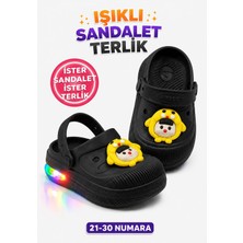 papucumun dünyası Çocuk Cross Eva Işıklı  Hafif Günlük Havuz Kreş Kumsal Kullanışlı Terlik