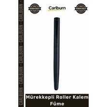 Carlburn #kalem Lüks Tasarım Kaliteli Metal Gövde Ofis Hediyelik Şık Imza Yazı Asil Roller Kalem Füme - 1 Adet