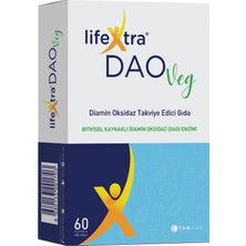 Lifextra Daoveg 60 Enterik Mini Tablet - Dezenfektan Hediyeli (%72 Alkol)