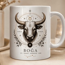 Art By Aslı Boğa Burcu Temalı Kupa Bardak – Astroloji ve Burç Tasarımlı Seramik Kupa