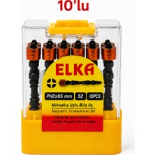 Elka Manyetik Bits Uç Ph2 x 65 mm S2  – 10'lu Set | Mıknatıslı Matkap Ucu