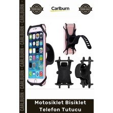 Carlburn Özel Üretim Sarsıntı Önleyici Navigasyon Uyumlu Yatay Dikey Motosiklet Bisiklet Telefon Tutucu