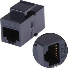 Powermaster PM-25454 RJ45 Cat6 Dişi/dişi 8p-8c Ara Kaplin Coupler Adaptör Siyah