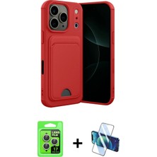 Pileli Store Pilelistore™ iPhone 17 Pro Kılıf Vadi Çizgi Prime - Siyah 3D Antistatik Seramik Nano Ekran Koruyucu + Raze Metal Kamera Lens - Gs