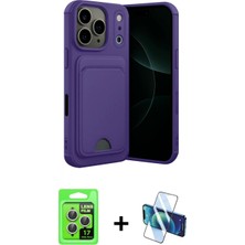 Pileli Store Pilelistore™ iPhone 17 Pro Kılıf Vadi Çizgi Prime - Siyah 3D Antistatik Seramik Nano Ekran Koruyucu + Raze Metal Kamera Lens - Gs