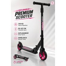 Yıldırım Oyuncak Katlanabilir Frenli Çocuk Scooterı - 100 kg Taşıma Kapasiteli Ayarlanabilir Yükseklik Scooter 8+ Yaş