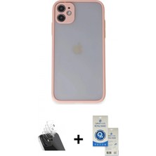 Pileli Store Pilelistore™ iPhone 11 Kılıf Ahenk Çizgi Serisi - Şeffaf Royal Nano Ekran Koruyucu + Kamera Lens Koruma Cam - Sf