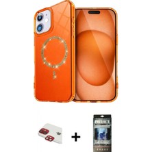 Marsilyan™- iPhone 11 Kılıf Kıvılcım Form Prime - Siyah 34D Hayalet Izgaralı Cam + Pers Alüminyum Kamera Lens - Kı
