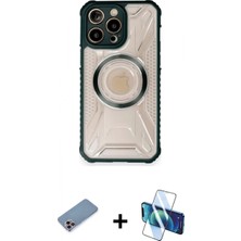 Pileli Store Pilelistore™ iPhone 12 Pro Kılıf Kutup Modern - Siyah 3D Antistatik Seramik Nano Ekran Koruyucu + Shine Kamera Lens Koruma Cam - Pe
