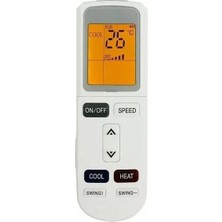 Tayfun Silverline ile Uyumlu Model AC16012 Klima Kumandası-Işıklı Ekranlı