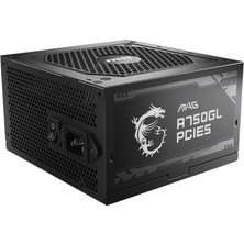 MSI Msı 750W 80+ Gold A750GL 12CM Fanlı Pcıe5.0 Tam Modüler Power Supply