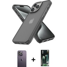 Marsilyan™- iPhone 13 Pro Max Kılıf Atlas Form - Şeffaf 360 Full Body Arka Koruyucu + Beyaz Neon Fosforlu Kamera Lens