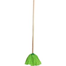 Yeniçağ Mikrofiber Havlu Paspas Mop Ucu ve Ahşap Saplı Takım