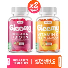 Gleemy Glow + Balance Ikili Set Çiğnenebilir Gummy Vitamin (2 x 60 Adet)