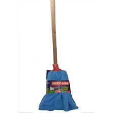 Soft Mop Mikrofiber Havlu Paspas Mop Ucu Ahşap Sapı Takım
