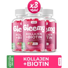 Gleemy Glow Çiğnenebilir Gummy Vitamin 3'lü Avantaj Paketi (3 x 60 Adet)