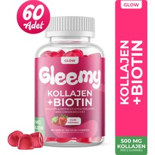 Gleemy Glow Kollajen + Biotin Cilt Saç Tırnak Çiğnenebilir Gummy Vitamin 60 Adet